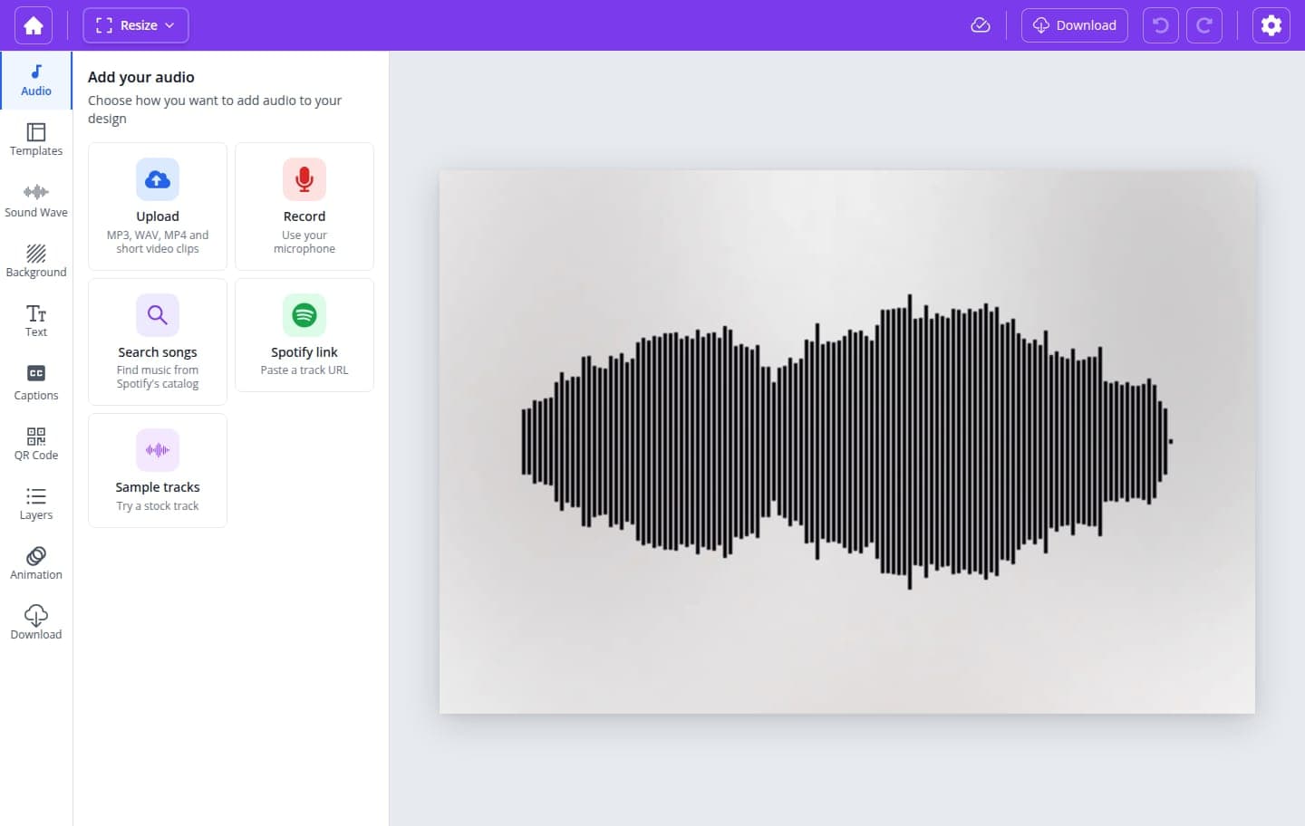 A bar waveform in the same editor